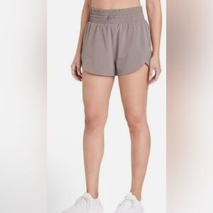 Taupe athletic shorts with draw string waist